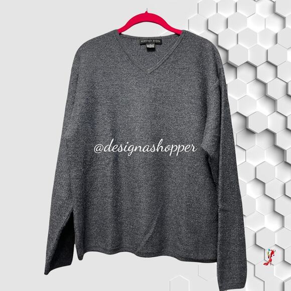 Geoffrey Beene Classic Gray sweater LG - Picture 1 of 7